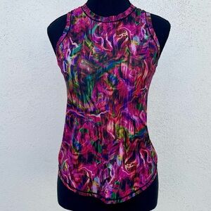 Lululemon High Neck Running and Training Hyper Flow Pink Tank Top S